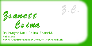 zsanett csima business card